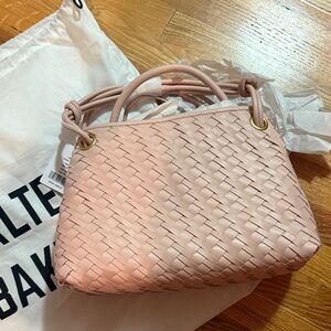 BNWT Walter Baker Pink Woven Purse Bag